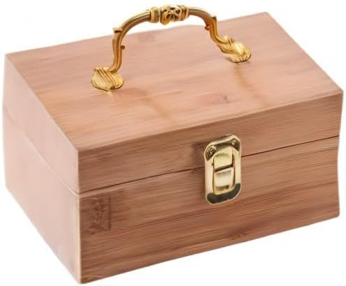 Pure Vie Essential Oil Bamboo Storage Box Travel Display Presentation, Holds 25 Bottles for 5, 10, 15ml - Aromatherapy Organizer Nail Polish Fragrance Container #2 - Keep Your Oils Safe & Space Saver