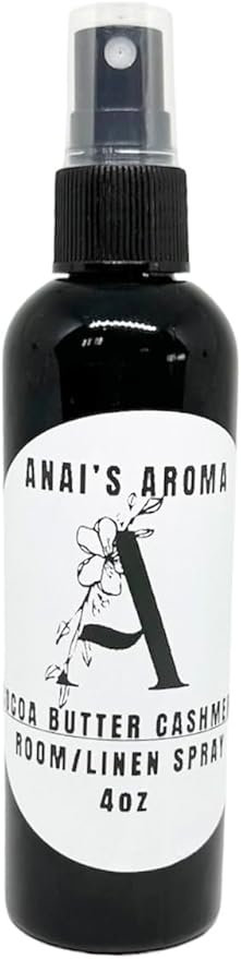 ANAI'S Aroma Cocoa Butter Cashmere Scented Room Spray & Linen Mist, Home Fragrance, Pillow Spray, Long Lasting Bold Scent, Odor Eliminator, Air Freshener, Car, Restroom, Bedding, Travel Size 4oz