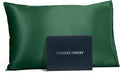 Fishers Finery 19mm 100% Pure Mulberry Silk Pillowcase, Quality Tested (Dark Green, Q)