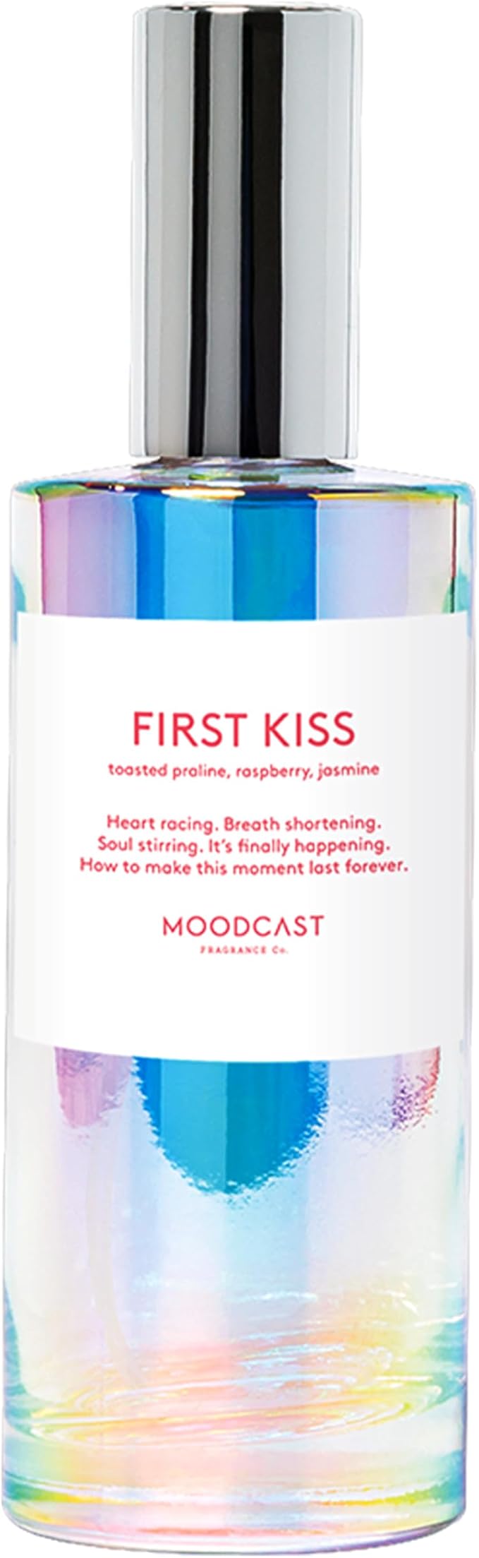 Moodcast First Kiss Luxury Room and Linen Spray – Air Freshener & Room Spray for Bedding Fabric & Home – Jasmine, Raspberry & Toasted Praline, Clean Fragrance, Paraben Free, Sulfate Free – 3.4oz
