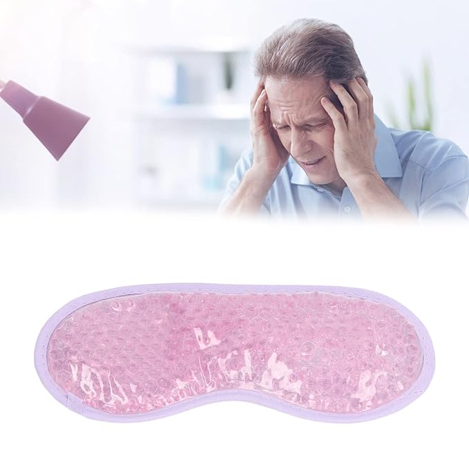 TOPINCN Cooling Eye Mask, Gel Eye Cover Reusable Cold Compress Ice Pack Sleeping Eye Cooling Pads for After Eyelid Surgery (Light Purple)
