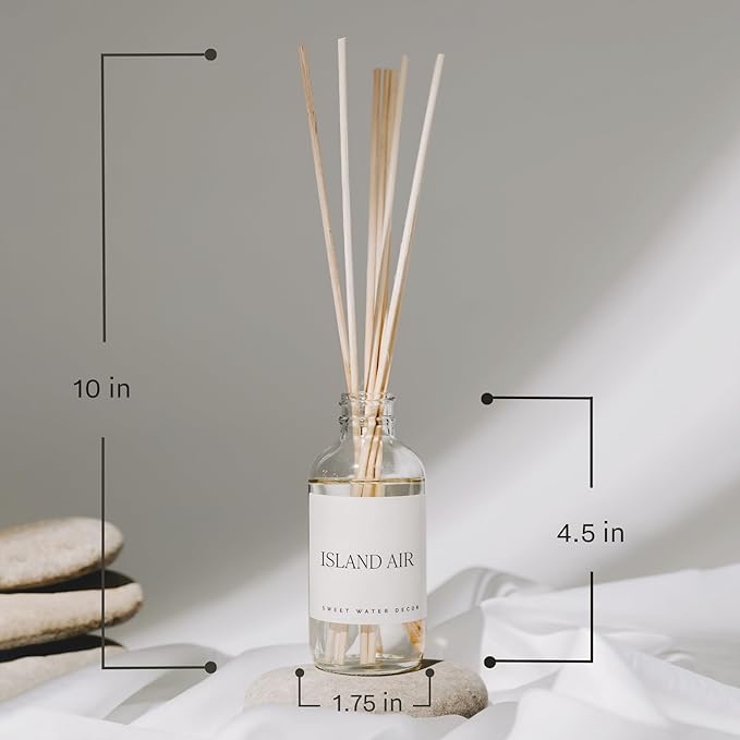 Sweet Water Decor Christmas Tree Reed Diffuser Set - Spruce, Pine Needles, Cedar, and Moss Scented Diffusers - Scent Diffusers for Home, Long Lasting Fragrance, Made in The USA