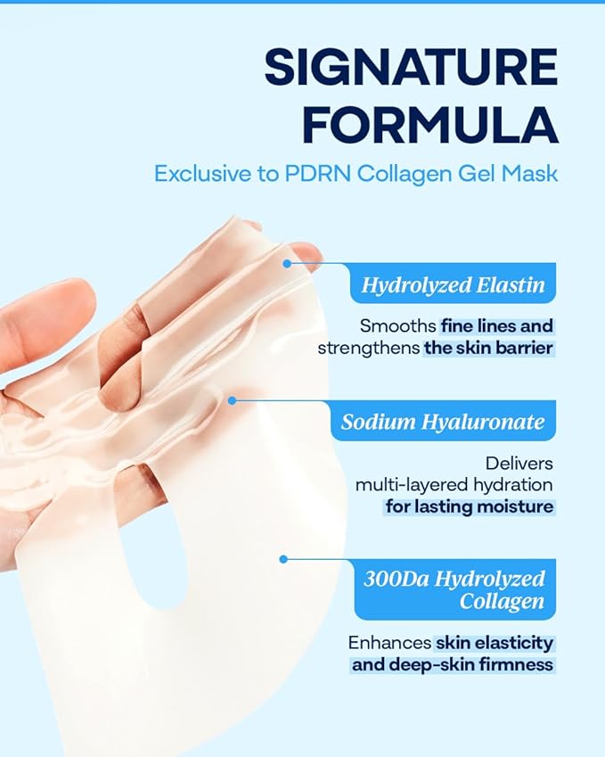 PDRN Collagen Gel Mask - Korean Overnight Face Mask for Firming & Deep Hydrating | Biome PDRN for Skin Elasticity | Korean Skin Care for Sensitive Skin | Fragrance-Free |1.23 oz, 4EA