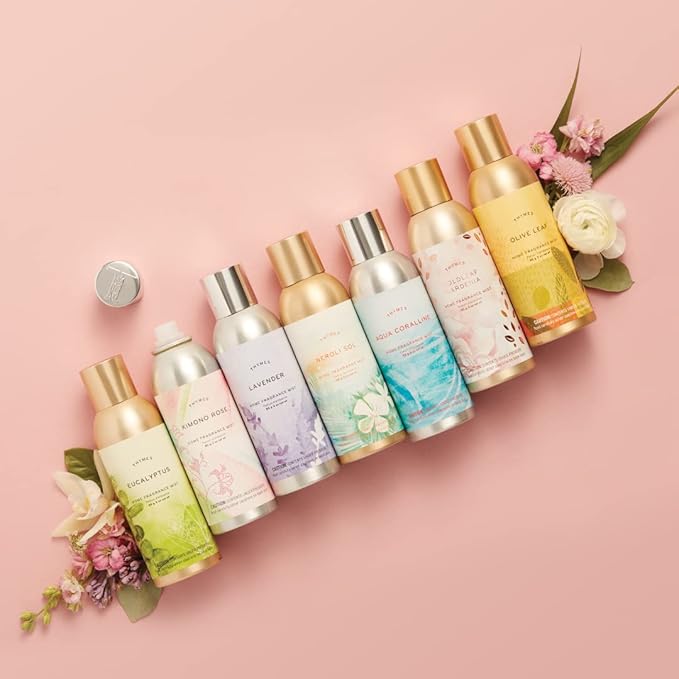 Thymes Home Fragrance Mist – Room Air Fresheners for Home Long Lasting – Air Freshener Spray – Premium Fragrance – Notes of Jasmine, Rose, Hyacinth, & Oak Moss (Goldleaf, 3 oz) (Pack of 2)