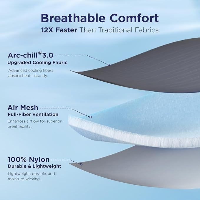 Elegear Cooling Comforter Queen Size, Arc-Chill 3.0 Instantly Cool Fabric with Q-max>0.5 & Breathable Air Mesh Filling, Ice Cooling Blanket for Hot Sleeper,Soft Lightweight Summer Comforter Quilt,Grey