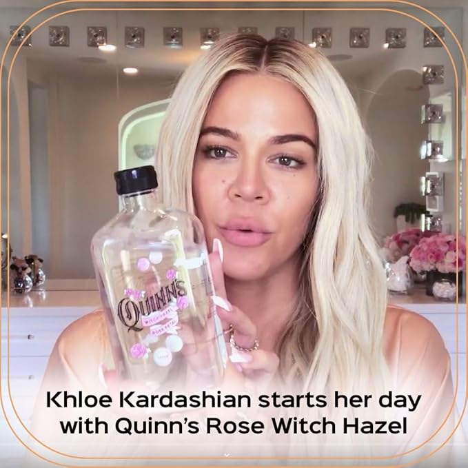 Quinn's Alcohol Free Rose Witch Hazel with Aloe Vera 16oz & Quinn’s Alcohol Free Lavender Water-Natural Pillow Spray and Facial Body Mist 8oz