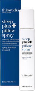 THISWORKS sleep plus pillow spray Fast-Acting Natural Rest with with Essential Oils of Lavender, Vetivert and Camomile, 100ml, 3.3 fl oz