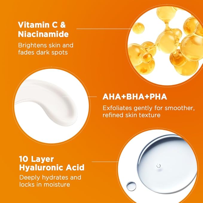 Nightingale C Toning Sleeping Mask, Overnight face Mask For Face, Vitamin C + Niacinamide +AHA, BHA, PHA+ Hyaluronic Acid, Moisturizing & Visibly Brighten, Korean Skin Care