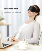 Silk Eye Mask with Adjustable Strap, Satin Blackout Sleeping Mask for Men&Women, Comfortable Blindfold Eyeshade for Night Sleep(Blue)