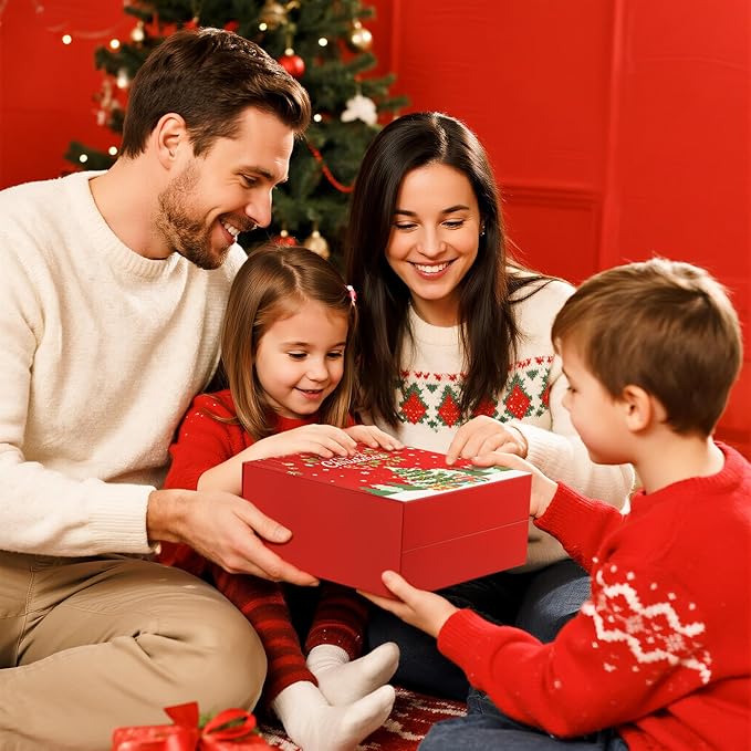 NORVENCE Christmas Candles, Scented Candle Gift Set of 4, Holiday Candles for Women and Men, Perfect Christmas Gifts for Women (Cinnamon, Pine, Vanilla, Jasmine, 14.4 oz)