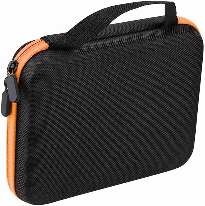 63 Slots Essential Oil Carrying Case, 1-3ml vial portable Essential Oil Storage Bag Case Box, Hard EVA Shell Impact and Leak Proof Large Capacity Organizer with Carrying Handle (Orange)