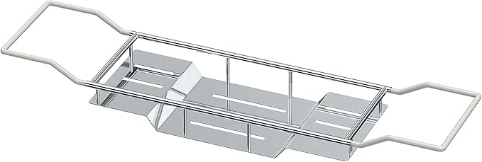 Gatco 1418C Modern Bathtub Caddy, Chrome, 28-37 Inch