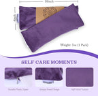 Weighted Eye Mask for Sleep, Yoga, Meditation, Lavender Eye Pillow Heated for Headache, Sinus, Dry Eyes Relief, Moist Heat Mask Purple Relaxation Gifts for Women (Purple)