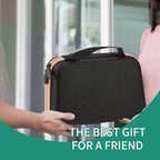 63 Slots Essential Oil Carrying Case, 1-3ml vial portable Essential Oil Storage Bag Case Box, Hard EVA Shell Impact and Leak Proof Large Capacity Organizer with Carrying Handle (Orange)