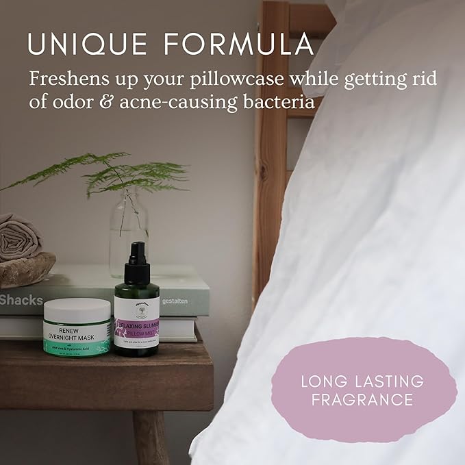 Doppeltree All Natural Pillow Spray for Sleep - Aromatherapy Lavender Mist for Acne and Linen Fabric Refresher with Essential Oil - Natural Sleep Aid