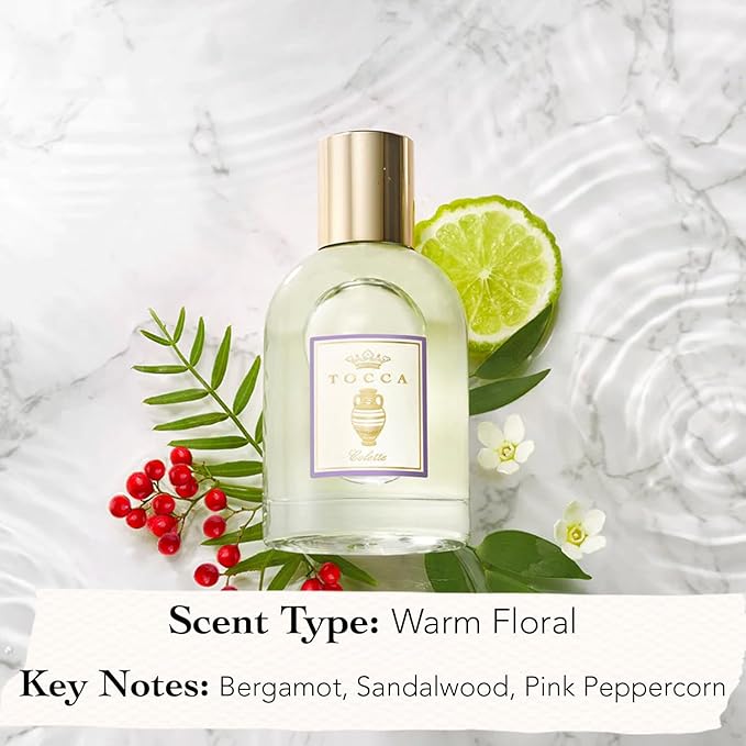 Tocca Colette Scented Dry Body Oil, 3.4 Fl Oz - Olio Sublime Profumato Body Fragrance, Warm Floral, Bergamot, Sandalwood, Pink Peppercorn