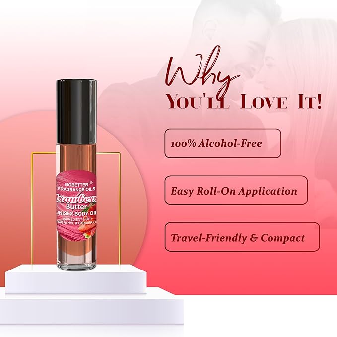MOBETTER FRAGRANCE OILS Strawberry Butter Fragrance Body Oil for Unisex