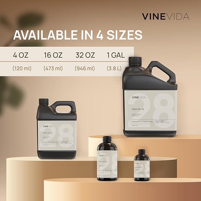 VINEVIDA [128 Fl Oz] Scent NO. 1114 Fragrance Oil for Cold Air Diffusers, Notes of Peach, Orange Blossom, Honeysuckle & Vanilla Essential Oils for Diffuser Oil Refill & Air Freshener Spray