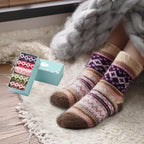 SISOSOCK 5 Pairs Fuzzy Soft Cozy Fluffy Socks for Women, Casual Thick Plush Comfy Sleep Socks, Warm Winter Gifts for Women