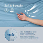 Hotel Grand Cooling Comforter for Hot Sleepers, Cooling Blankets Full/Queen Size, Q-Max>0.4, Breathable and Soft, Lightweight Blankets for Summer (Blue, 90"x90", Packed with Cooling Pillowcase)