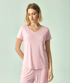 GYS Bamboo Viscose Women Pajama Sets Short Sleeve Top and Capri Pants 2 Piece Casual Lounge Sets