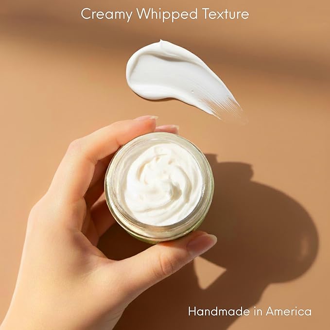 Organic Whipped Beef Tallow + Rosehip Oil for Face & Body Moisturizer Cream Lotion Balm Natural Grass Fed and Finished Body Butter for Dry Cracked Sensitive Skin Care Unscented Fragrance Free 4 Fl Oz