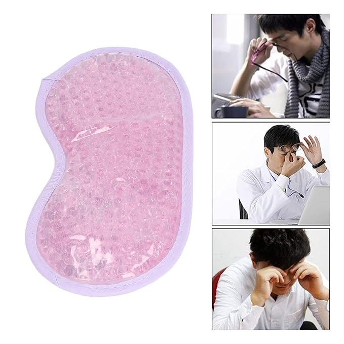 TOPINCN Cooling Eye Mask, Gel Eye Cover Reusable Cold Compress Ice Pack Sleeping Eye Cooling Pads for After Eyelid Surgery (Light Purple)