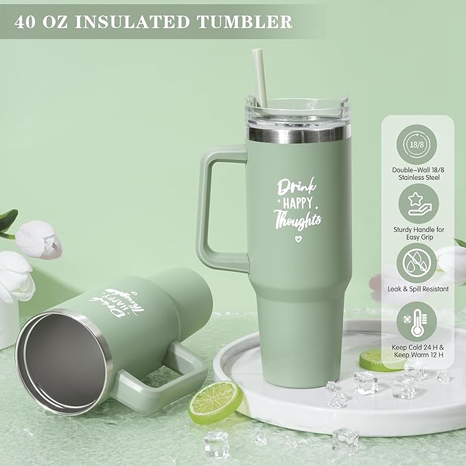 Birthday Gifts for Women Self Care Get Well Soon Gifts, Vanilla Relaxing Spa Gift Basket - Happy Birthday Set w/ Luxury Flannel Blanket & 40 oz Tumbler, Unique Christmas Gift for Mom Her Wife Sister