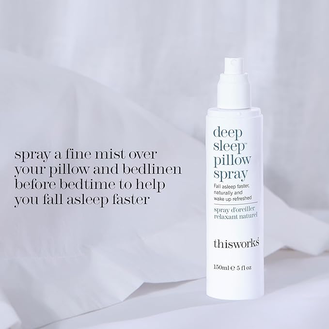 THISWORKS Deep Sleep Pillow Spray – Fast-Acting Natural Rest Formula with Essential Oils of Lavender, Vetivert & Camomile – 150 ml (5 fl oz)