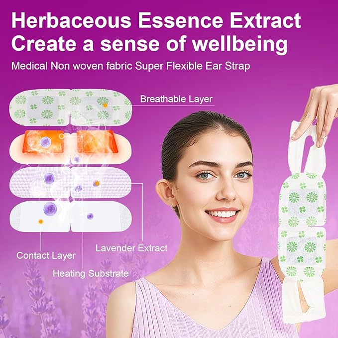 10 Packs Steam Eye Mask, Lavender Steam Eye Masks Disposable, Self-Heating Relief Heated Eye Mask for Fatigue, Perfect for Home, Sleep, Spa & Travel