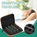 63 Slots Essential Oil Carrying Case, 1-3ml vial portable Essential Oil Storage Bag Case Box, Hard EVA Shell Impact and Leak Proof Large Capacity Organizer with Carrying Handle (Orange)