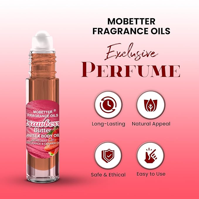 MOBETTER FRAGRANCE OILS Strawberry Butter Fragrance Body Oil for Unisex