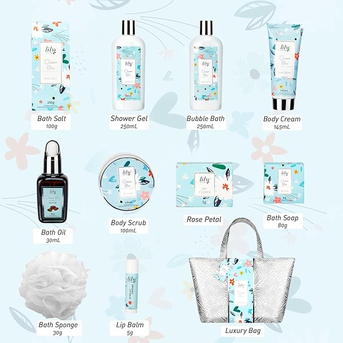 Christmas Gifts for Women - XXXL Bag Spa Gift Set, Luxury Bath and Body Gift Bag Set for Women, Spa Kit Pampering Gifts, Mothers Day Gift for Mom, Birthday Gifts, Spa Bath Gift Set for Holiday