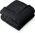 Bare Home Weighted Blanket Twin or Full Size 10lb (40" x 60") - All-Natural 100% Cotton - Premium Heavy Blanket Nontoxic Glass Beads (Black, 40"x60")