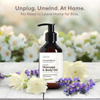 AiROM Jasmine & Lavender Massage Oil for Massage Therapy - Sensual Bloom - Scented Body Oil for Women – Hypoallergenic, Relaxing Aromatherapy, Non-Greasy, Spa Quality - Gift for Her - 6.4 fl oz