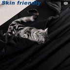 Cooling Comforter Twin Size, Double-Sided Cold Tech Fabric Quilted Bed Comforters Cooling Blanket for Hot Sleepers, Breathable Lightweight Summer Bedding, All-Season Ice Blanket, Black