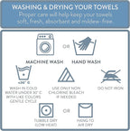 NY Loft 100% Cotton 6 Piece Bath Towel Set | Blue Towels | Oeko-TEX® Standard 100 | Soft & Absorbent, Quick-Dry | 2 Bath Towels 2 Hand Towels and 2 Washcloths | Trinity Collection - Flint Stone