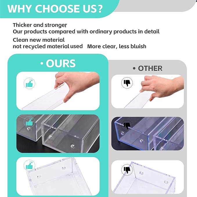 Kingtaily 7 Tiers Layers Organizer Rack Stand Holder Large Capacity Acrylic Clear for Nails Polish Essential Oil Lipstick and Sunglasses