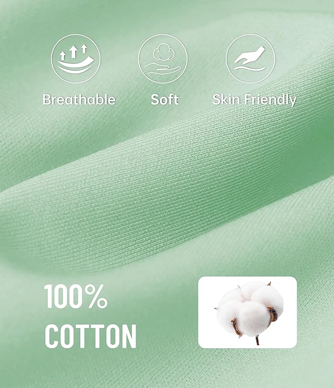 ANLIQI 100% Cotton Pajamas for Women Button Down Pajamas Long Sleeve Top & Pant Sleepwear Loungewear Pj Set with Pocket