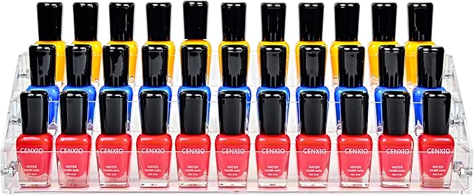 Kingtaily 3 Layers Stand Shelf Holder Clear Acrylic Rack for Nail Polish Organizer Essential Oil Storage Sunglasses Makeup