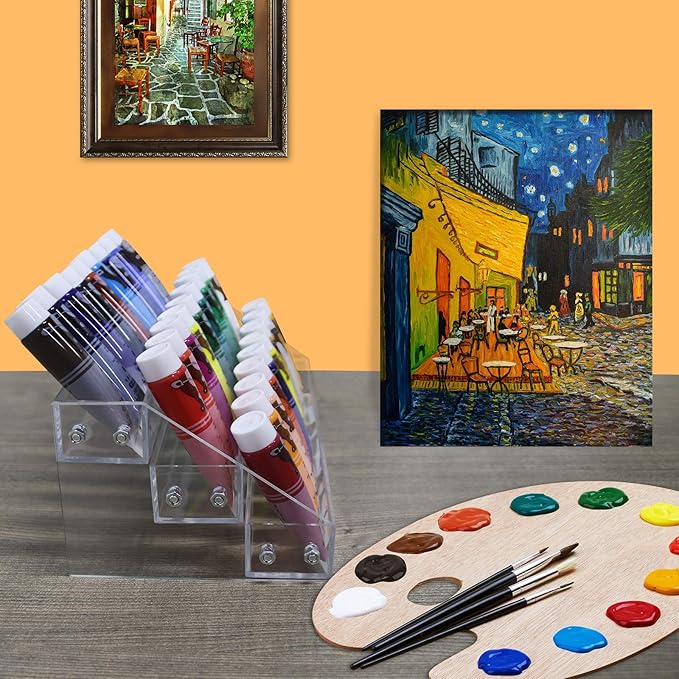 Kingtaily 3 Layers Stand Shelf Holder Clear Acrylic Rack for Nail Polish Organizer Essential Oil Storage Sunglasses Makeup