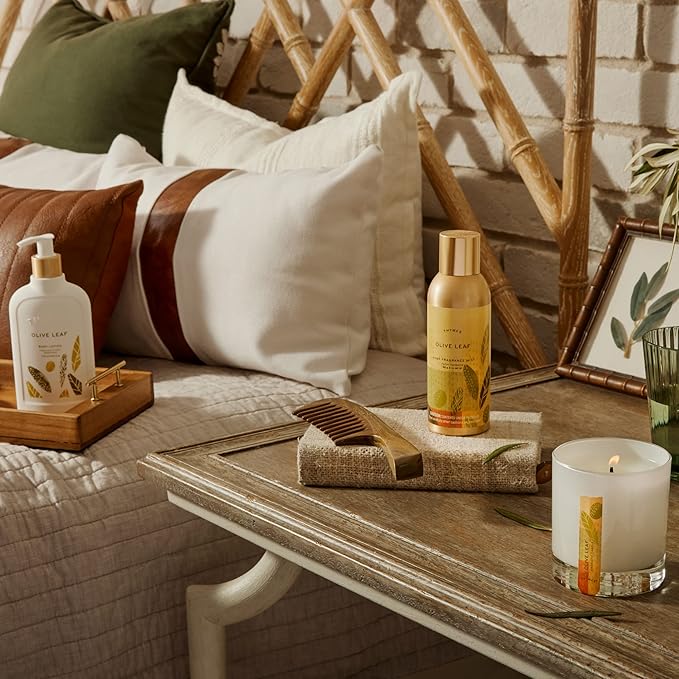 Thymes Home Fragrance Mist – Room Air Fresheners for Home Long Lasting – Air Freshener Spray – Premium Home Fragrance – Notes of Laurel Leaf, Lavender Flowers, and Patchouli (Olive Leaf, 3 oz)