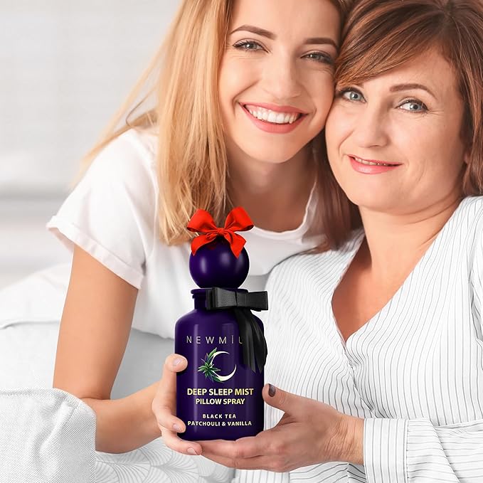 Deep Sleep Pillow Spray Natural Aromatherapy Mist for Sleep Relaxation Calming Stress Relief Patchouli Black Tea Vanilla Essential Oils Self Care Gift