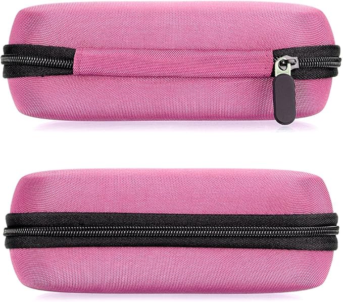Hipiwe Hard Shell Essential Oil Carrying Case Holds 12 Bottles (Can hold 5ml, 10ml, &10ml Rollers) Travel Size Essential Oils Bag Organizer (Pink)