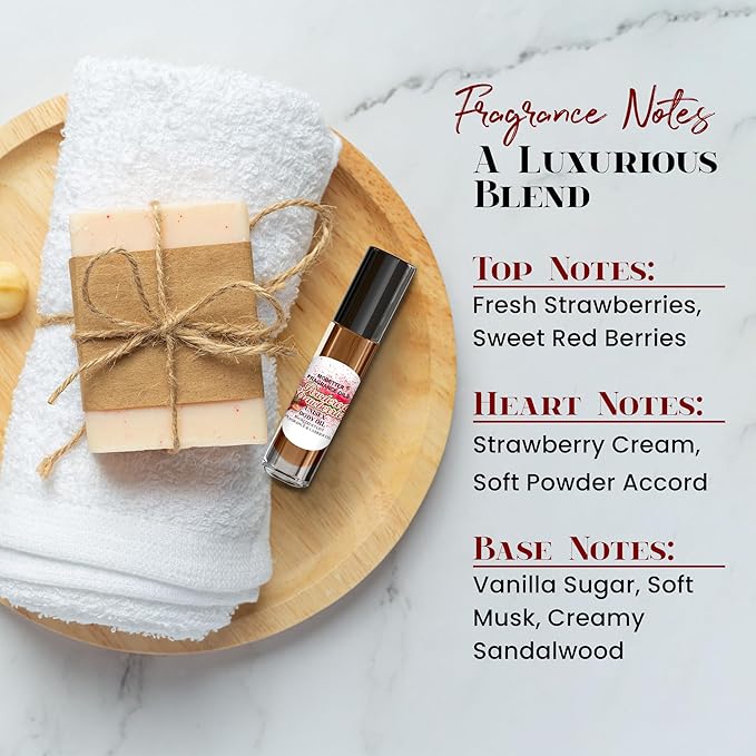 MOBETTER FRAGRANCE OILS Powdered Strawberries Fragrance Body Oil for Unisex