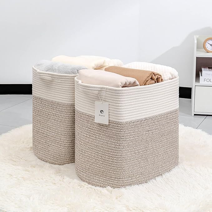 Collapsible Laundry for Hamper,Medium Large Storage Bins Fabric Storage Box, Closet Organizer,Hampers Foldable Fabric Storage Basket, Solid Storage Toy Box With Handle, Used to Organize