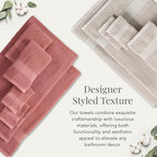 NY Loft 100% Cotton 2 Pack Bath Sheet Towel Set | Extra Large Oversize Bath Towels | Absorbent & Quick-Dry | Textured and Durable Cotton | Rose Pink