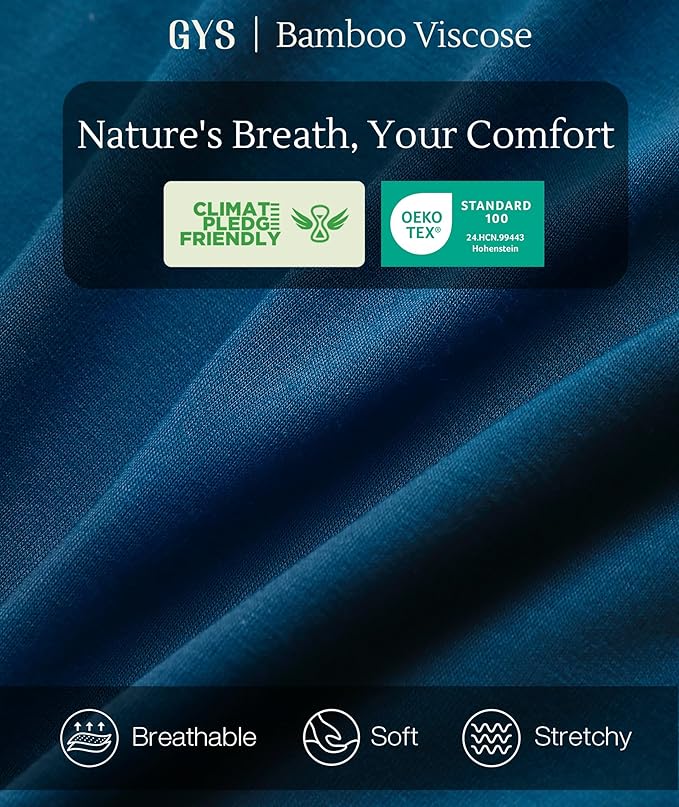 GYS Bamboo Viscose Women Pajama Sets Short Sleeve Top and Capri Pants 2 Piece Casual Lounge Sets