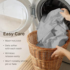 California Design Den King Bed Sheets Set - Soft 400 Thread Count Sateen, Natural 100% Cotton Sheets, Deep Pockets with All Around Elastic for a Snug Fit, Durable Bedding Set - Light Grey