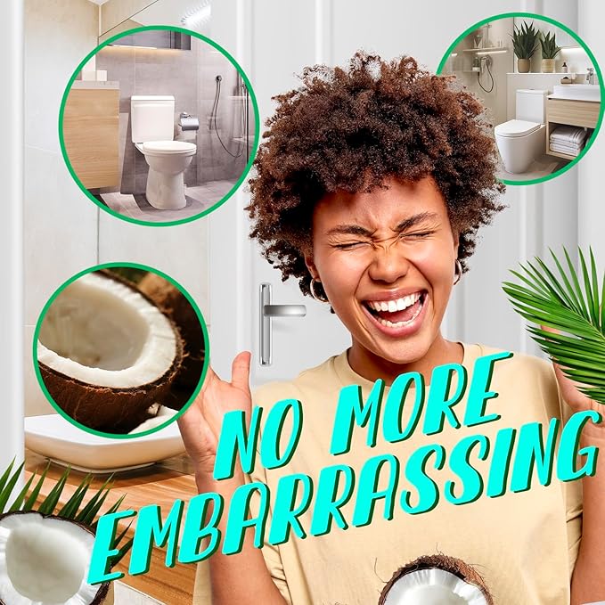 Toilet Spray, Coco Beach, Bathroom Odor Eliminator, Travel Size Air Freshener Spray, 2 Fl.Oz(2 Pack)